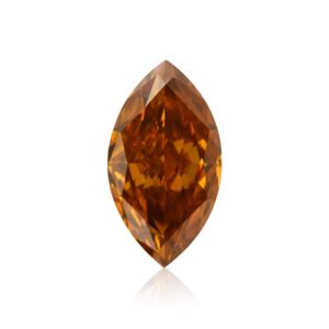0.59 Carat Fancy Deep Yellowish Orange Marquise Diamond SI2 GIA