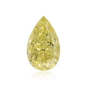 0.69 Carat Fancy Yellow Pear Diamond VVS1 GIA