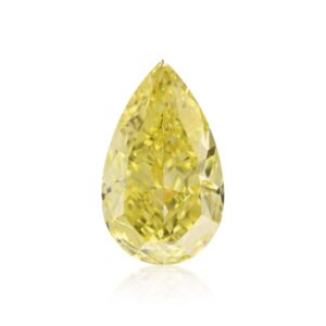 1.01 Carat Fancy Intense Yellow Pear Diamond VS2 GIA