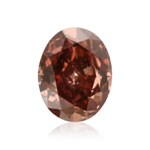 1.01 Carat Fancy Deep Orangy Pink Oval Diamond VS2 GIA