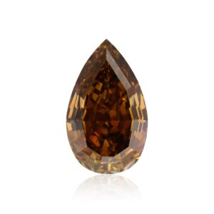 1.05 Carat Fancy Deep Orange Brown Pear Diamond SI1 GIA