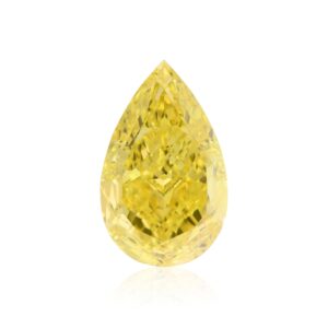 1.20 Carat Fancy Vivid Yellow Pear Diamond VS2 GIA