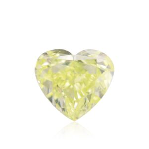 1.61 Carat Fancy Intense Yellow Green Heart Diamond VS1 GIA