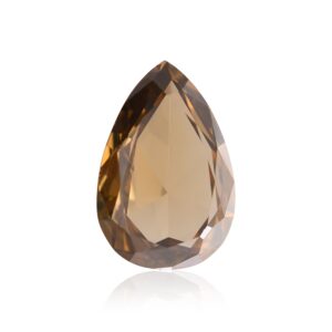 2.98 Carat Fancy Dark Yellowish Brown Pear Diamond SI1 GIA