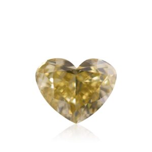 3.61 Carat Fancy Deep Brownish Yellow Heart Diamond VS2 GIA