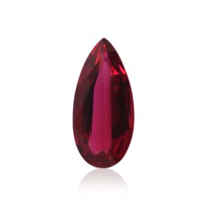7.96 Carat Red MOZAMBIQUE Pear Ruby GRS Pidgeon Blood Vivid Red