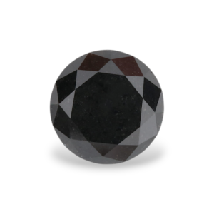 1.32 Carat Natural Black Round Diamond GIA