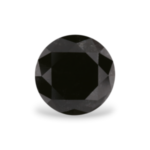 1.92 Carat Natural Black Round Diamond GIA