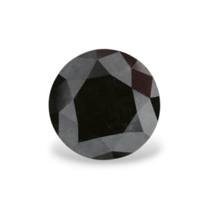1.39 Carat Natural Black Round Diamond GIA