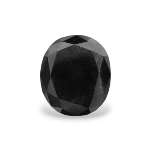 1.36 Carat Natural Black Oval Diamond GIA