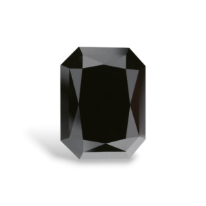 3.93 Carat Natural Black Radiant Diamond GIA