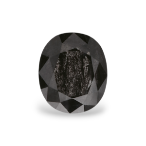 0.45 Carat Natural Black Oval Diamond GIA